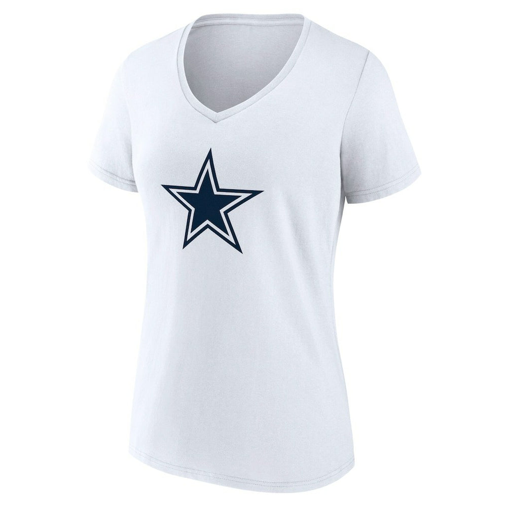 Dallas Cowboys  Women's Team Authentic Personalized Name & Number V-Neck T-Shirt