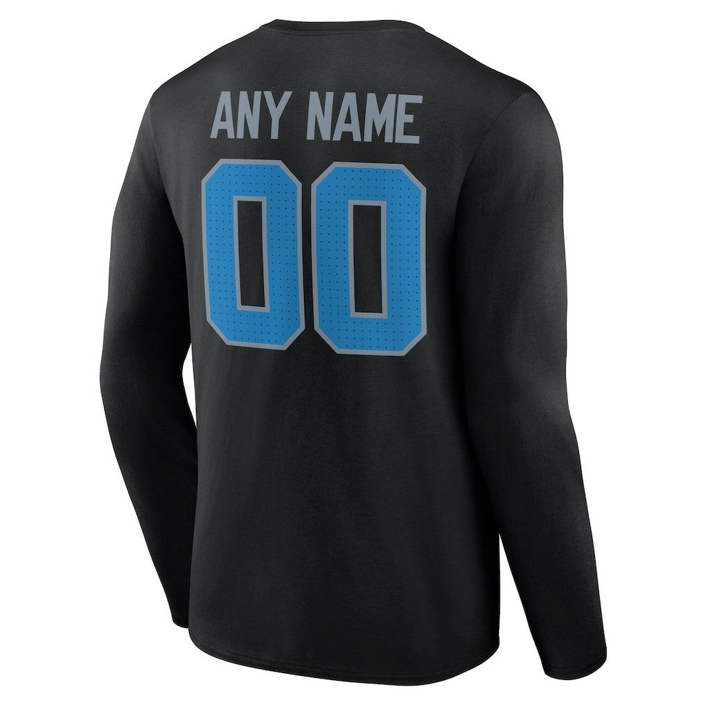 Detroit Lions  Team Authentic Personalized Name & Number Long Sleeve T-Shirt