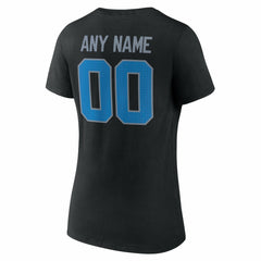 Detroit Lions  Women's Team Authentic Personalized Name & Number V-Neck T-Shirt