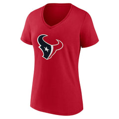 Houston Texans  Women's Team Authentic Personalized Name & Number V-Neck T-Shirt
