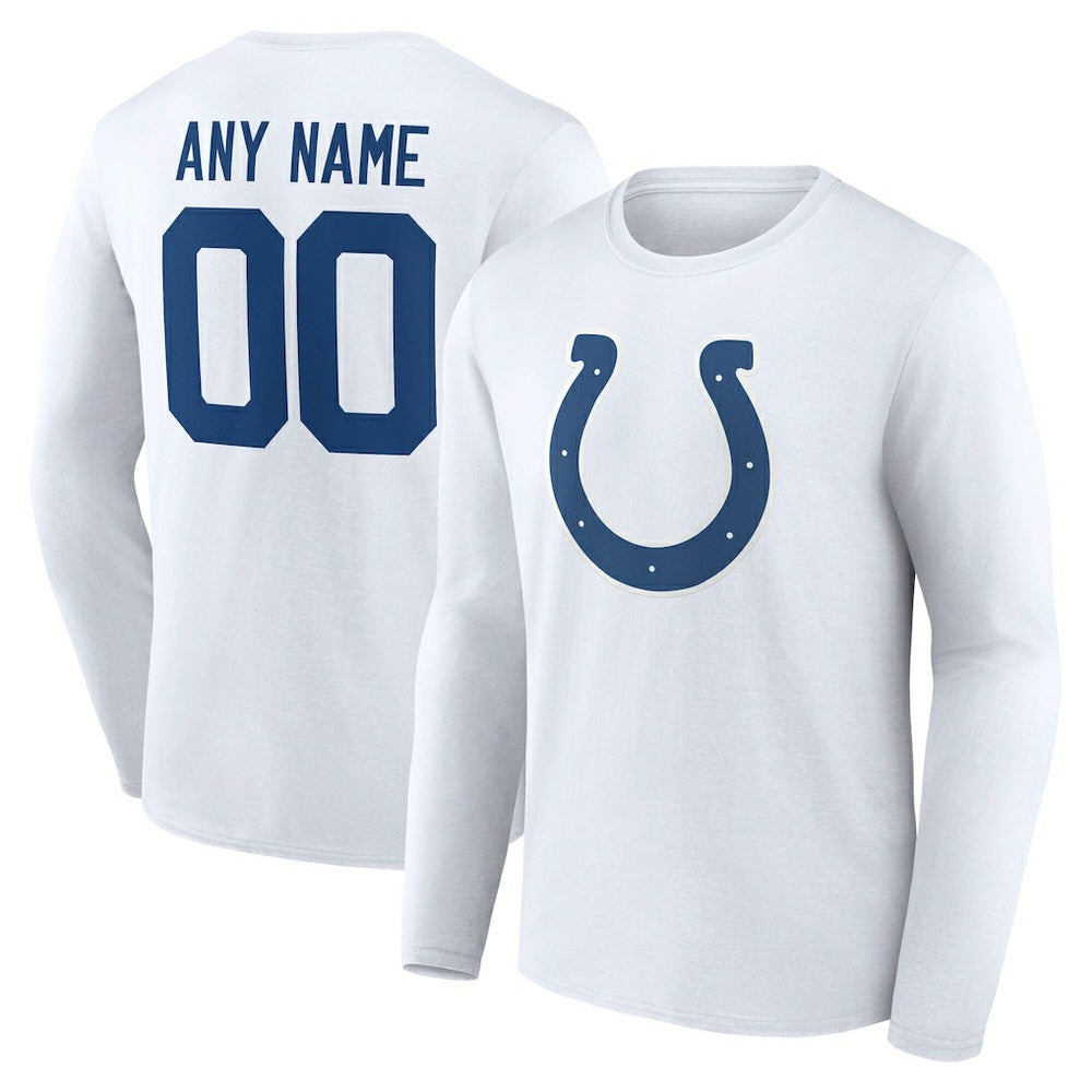 Indianapolis Colts  Team Authentic Personalized Name & Number Long Sleeve T-Shirt