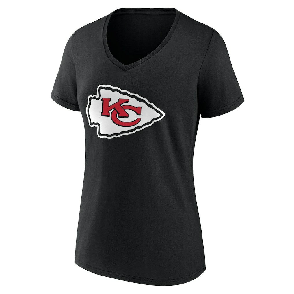 Kansas City Chiefs  Women's Team Authentic Personalized Name & Number V-Neck T-Shirt