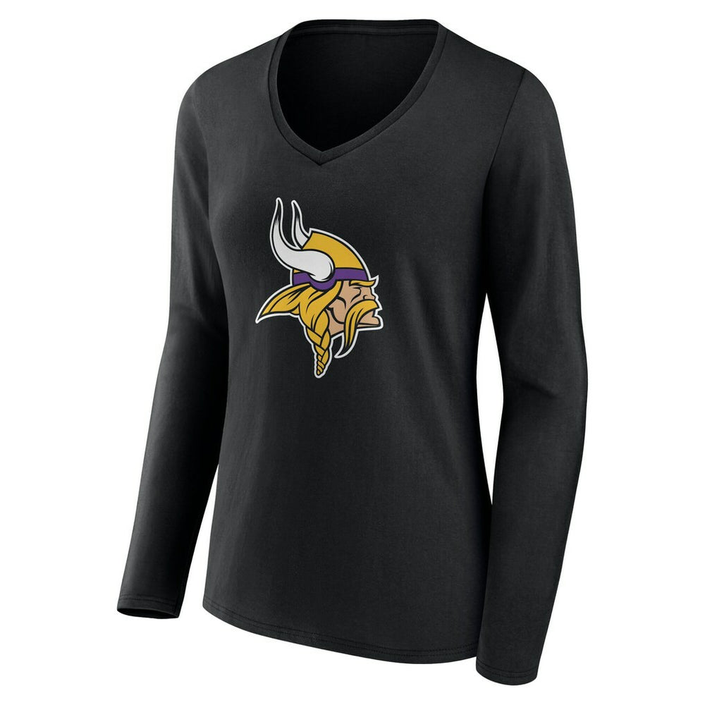 Minnesota Vikings  Women's Team Authentic Personalized Name & Number Long Sleeve V-Neck T-Shirt