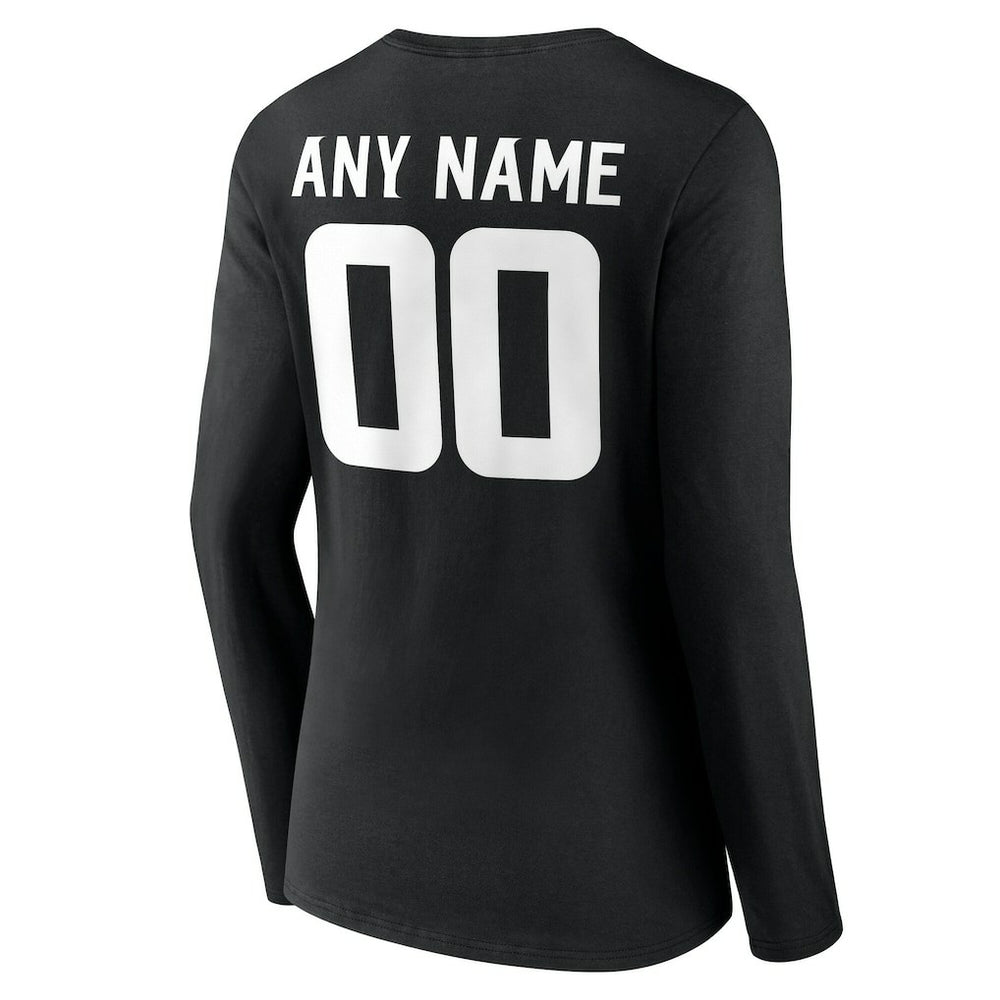 Minnesota Vikings  Women's Team Authentic Personalized Name & Number Long Sleeve V-Neck T-Shirt