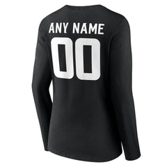 Minnesota Vikings  Women's Team Authentic Personalized Name & Number Long Sleeve V-Neck T-Shirt