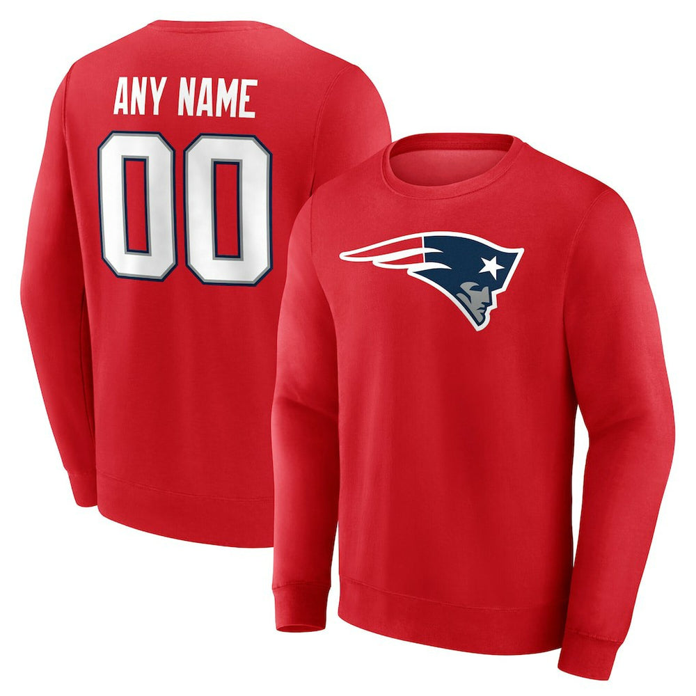 New England Patriots  Team Authentic Personalized Name & Number Sweatshirt