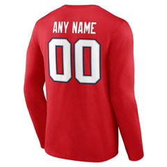 New England Patriots  Team Authentic Personalized Name & Number Long Sleeve T-Shirt