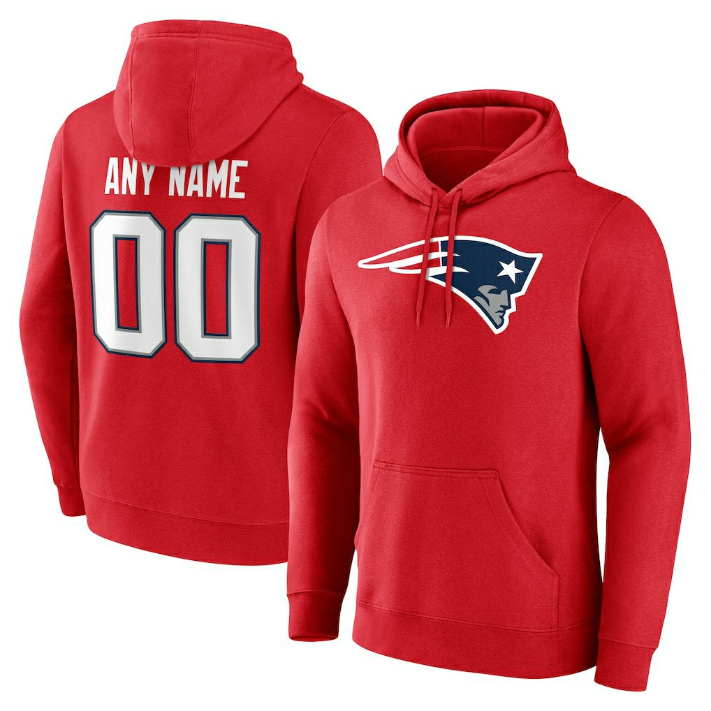 New England Patriots  Team Authentic Personalized Name & Number Hoodie