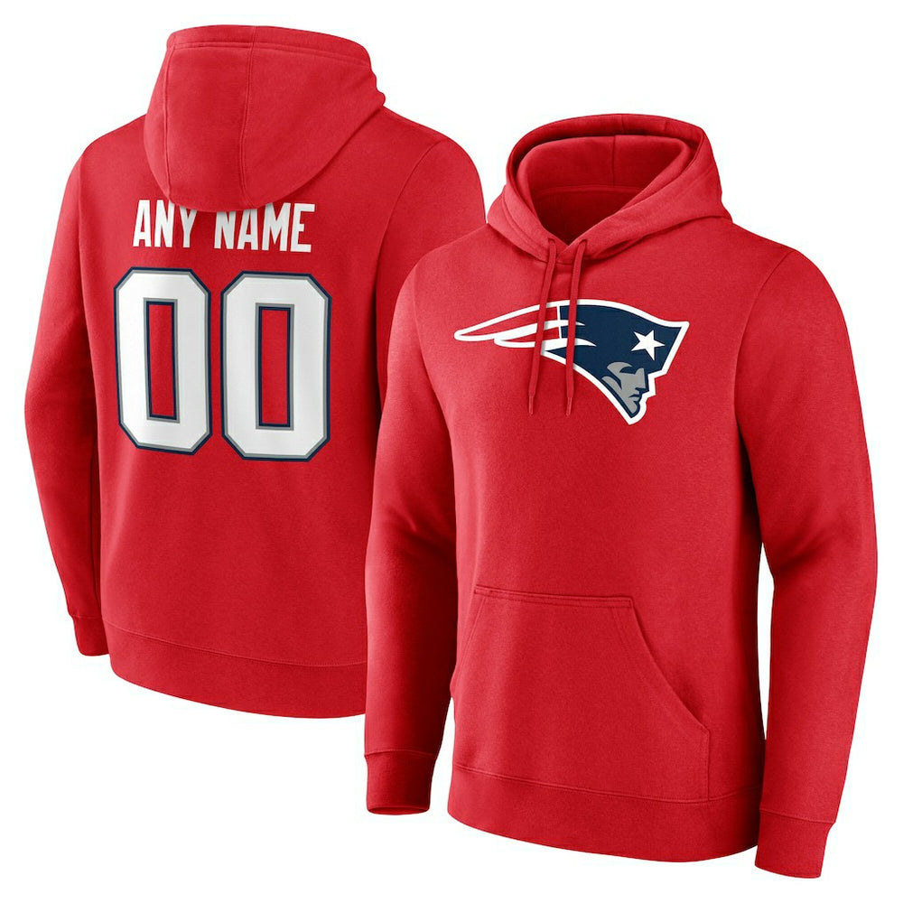 New England Patriots  Team Authentic Personalized Name & Number Hoodie