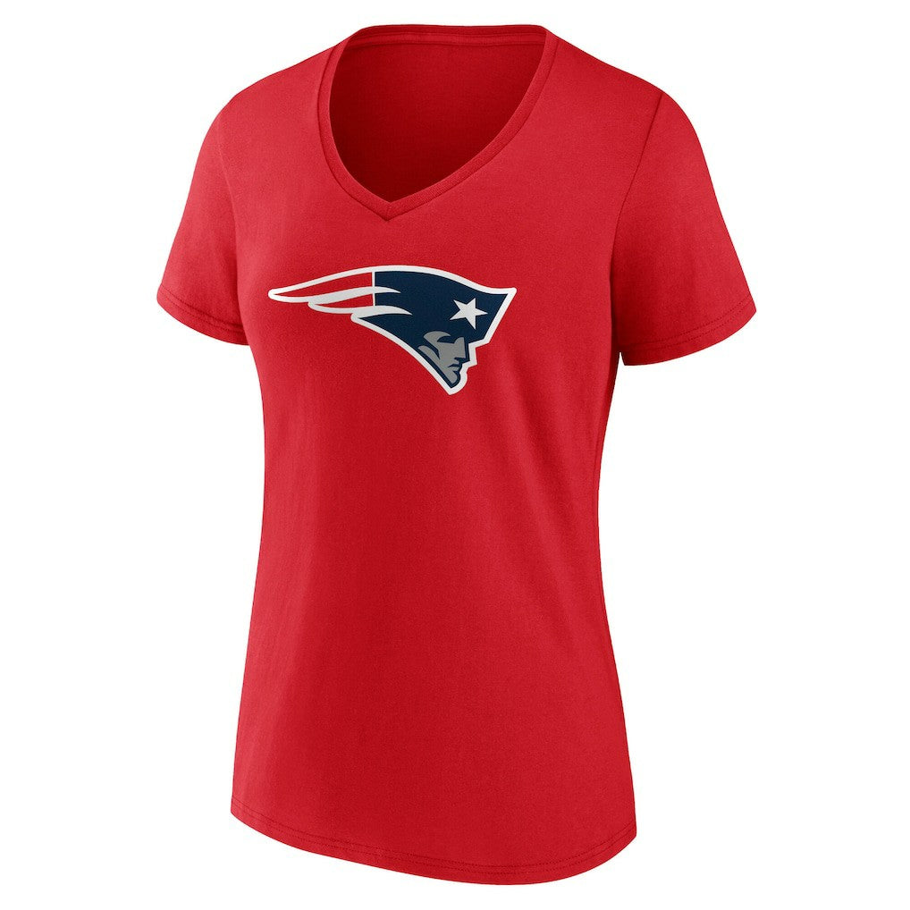 New England Patriots  Women's Team Authentic Personalized Name & Number V-Neck T-Shirt
