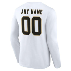 New Orleans Saints  Team Authentic Personalized Name & Number Long Sleeve T-Shirt