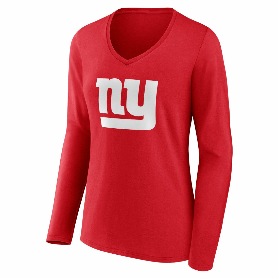 New York Giants  Women's Team Authentic Personalized Name & Number Long Sleeve V-Neck T-Shirt