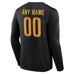 Washington Commanders  Team Authentic Personalized Name & Number Long Sleeve T-Shirt