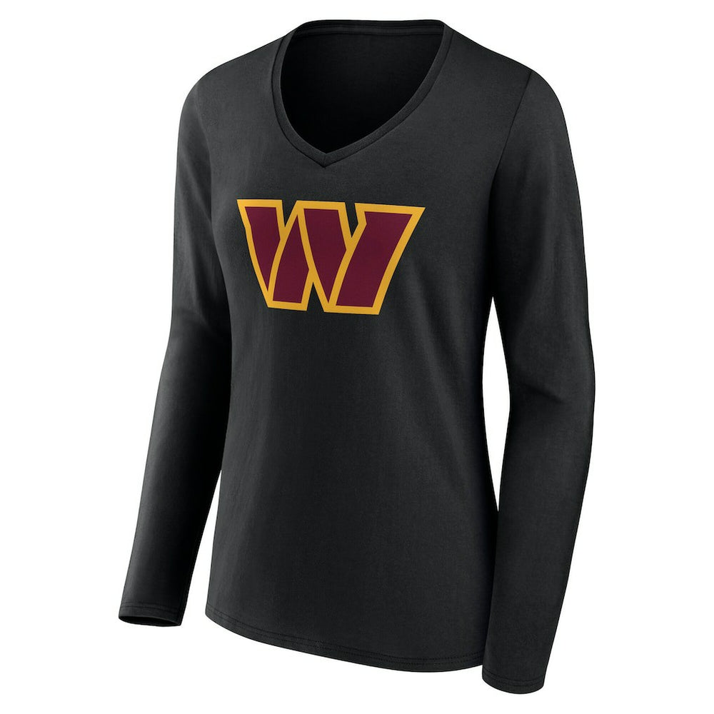 Washington Commanders  Women's Team Authentic Personalized Name & Number Long Sleeve V-Neck T-Shirt