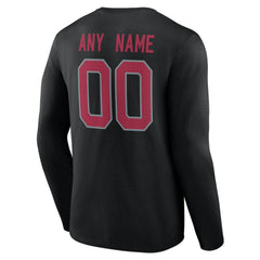 Arizona Cardinals  Team Authentic Personalized Name & Number Long Sleeve T-Shirt