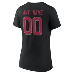 Arizona Cardinals  Women's Team Authentic Personalized Name & Number V-Neck T-Shirt