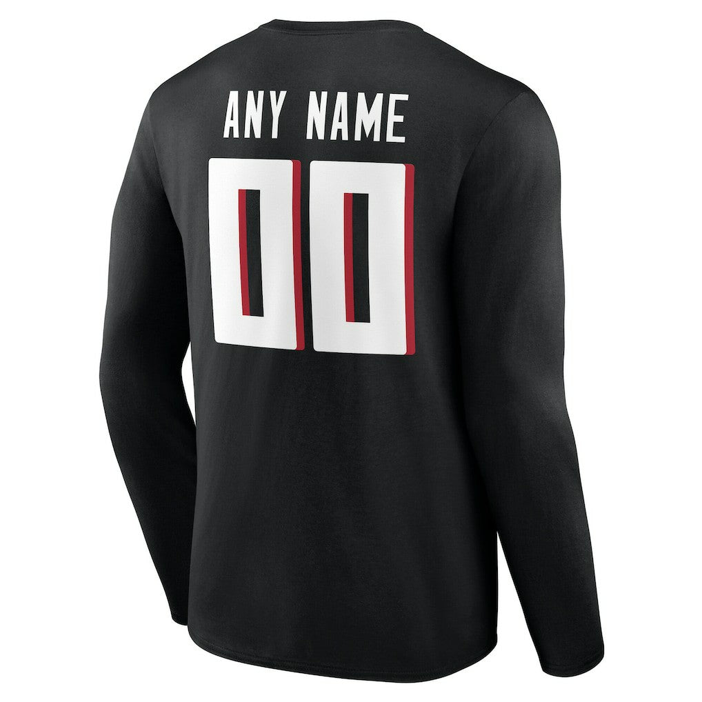 Atlanta Falcons  Team Authentic Personalized Name & Number Long Sleeve T-Shirt
