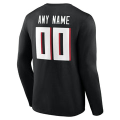 Atlanta Falcons  Team Authentic Personalized Name & Number Long Sleeve T-Shirt