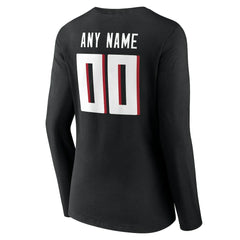 Atlanta Falcons  Women's Team Authentic Personalized Name & Number Long Sleeve V-Neck T-Shirt
