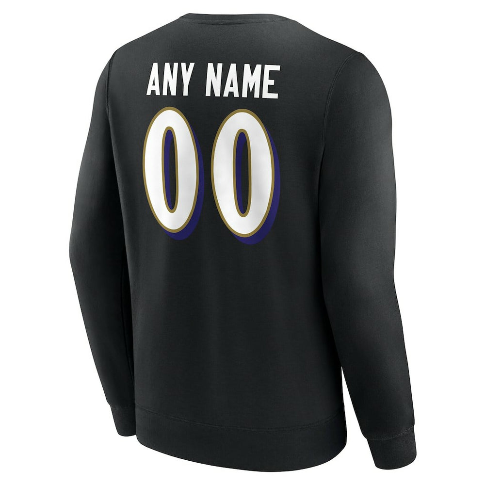 Baltimore Ravens  Team Authentic Personalized Name & Number Sweatshirt