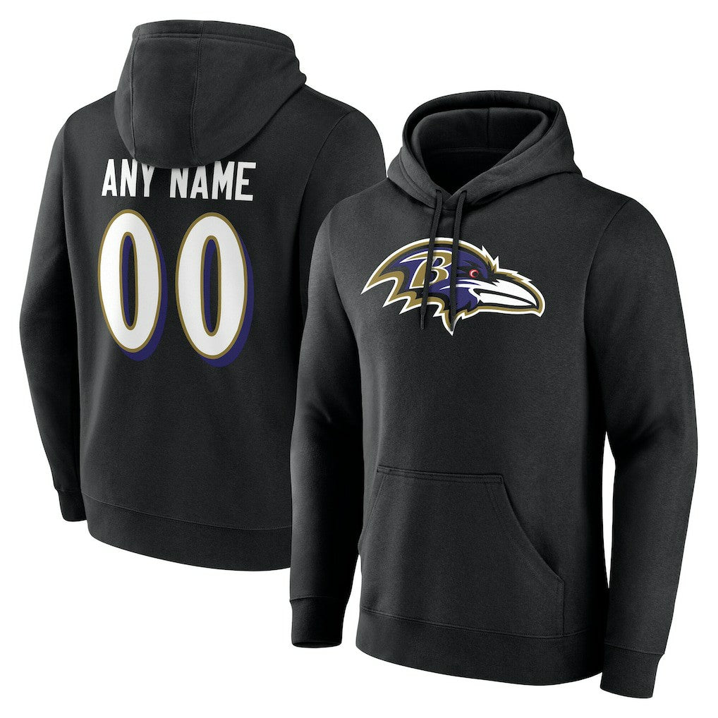 Baltimore Ravens  Team Authentic Personalized Name & Number Hoodie