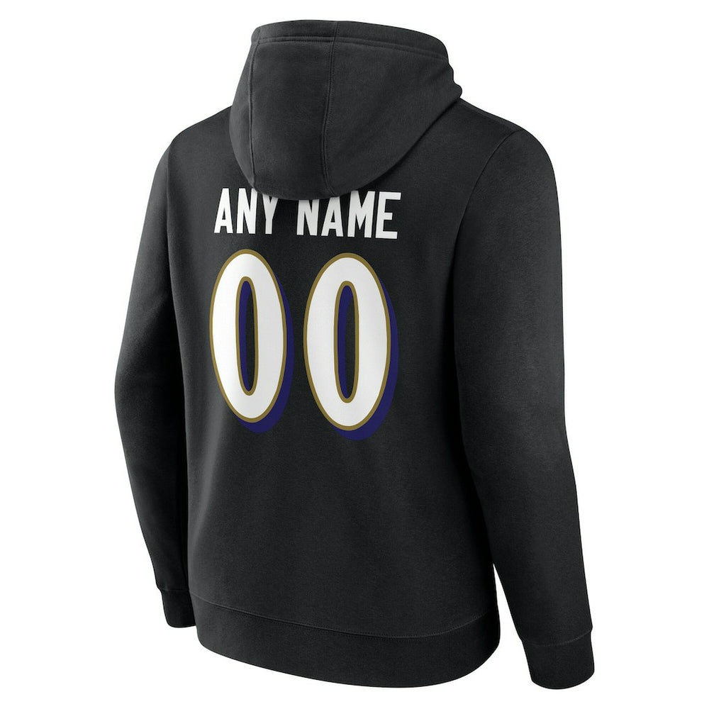 Baltimore Ravens  Team Authentic Personalized Name & Number Hoodie