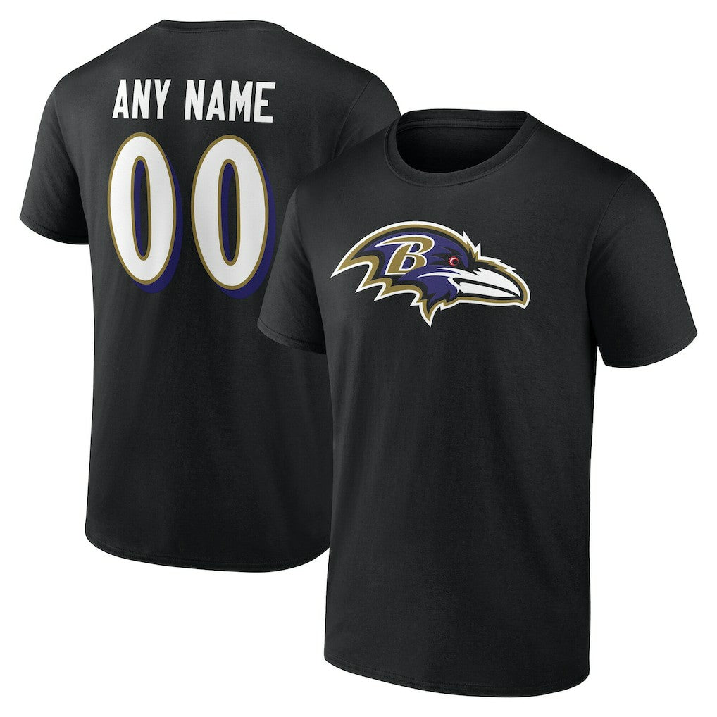 Baltimore Ravens  Team Authentic Personalized Name & Number T-Shirt