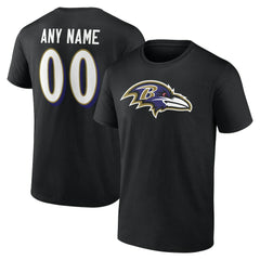 Baltimore Ravens  Team Authentic Personalized Name & Number T-Shirt