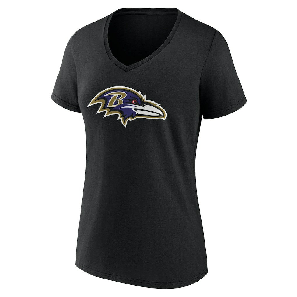 Baltimore Ravens  Women's Team Authentic Personalized Name & Number V-Neck T-Shirt