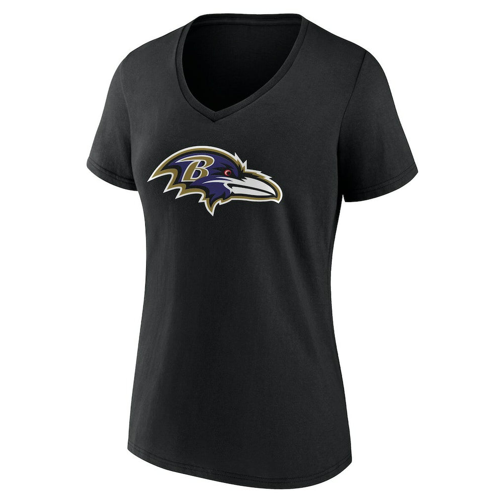 Baltimore Ravens  Women's Team Authentic Personalized Name & Number V-Neck T-Shirt