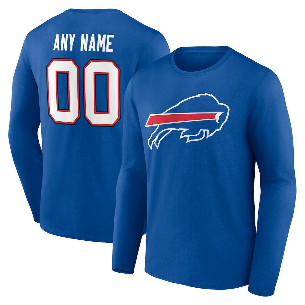 Buffalo Bills  Team Authentic Personalized Name & Number Long Sleeve T-Shirt
