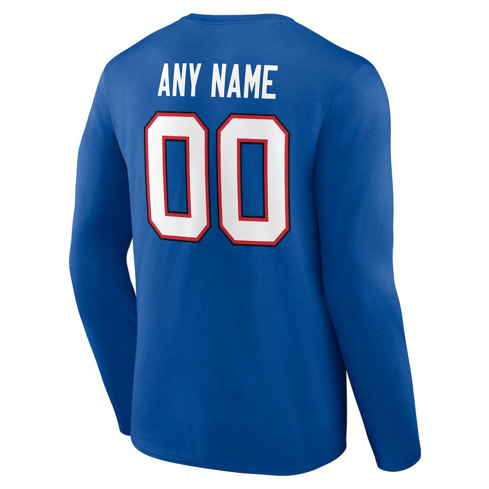 Buffalo Bills  Team Authentic Personalized Name & Number Long Sleeve T-Shirt