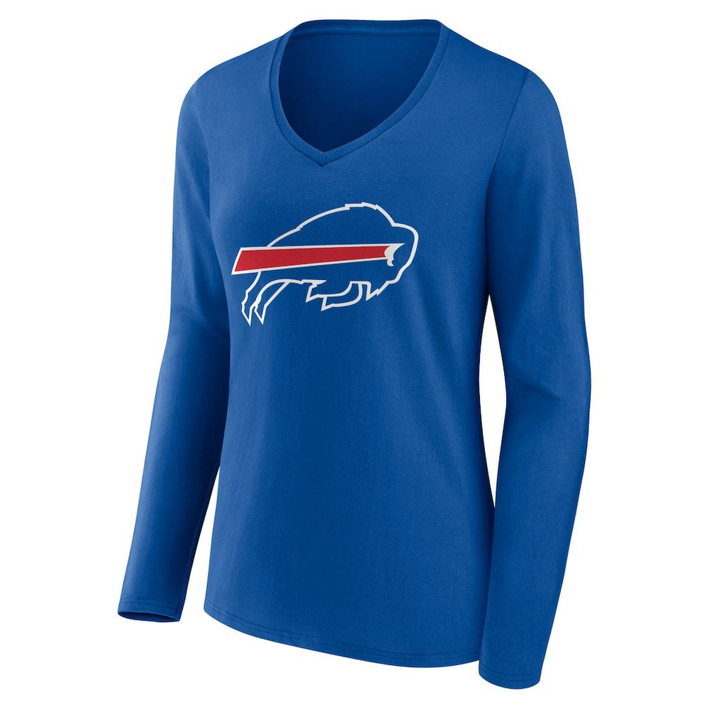 Buffalo Bills  Women's Team Authentic Personalized Name & Number Long Sleeve V-Neck T-Shirt