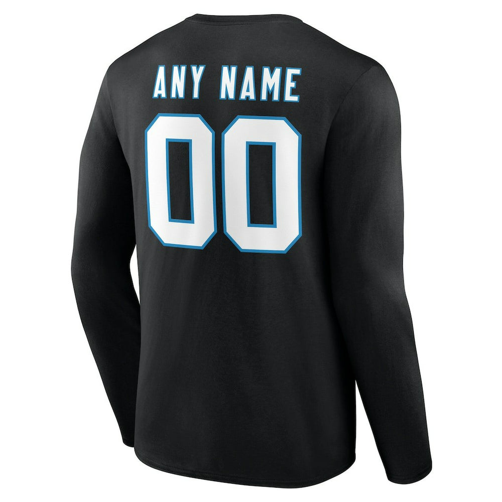 Carolina Panthers  Team Authentic Personalized Name & Number Long Sleeve T-Shirt