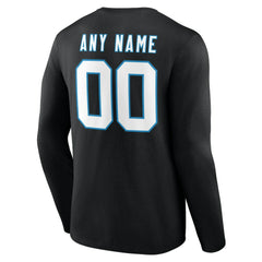Carolina Panthers  Team Authentic Personalized Name & Number Long Sleeve T-Shirt