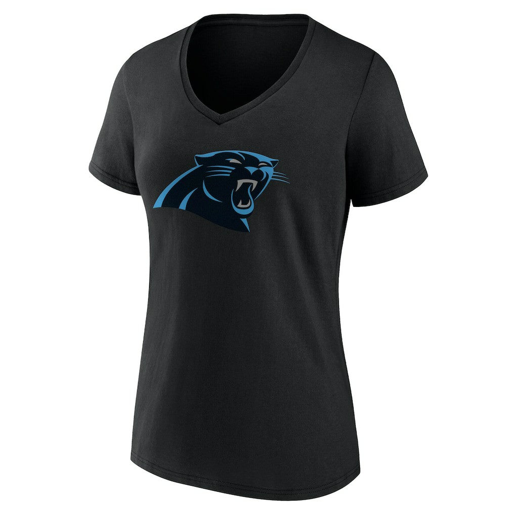 Carolina Panthers  Women's Team Authentic Personalized Name & Number V-Neck T-Shirt