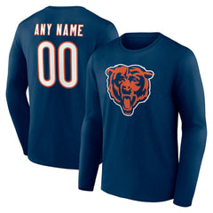Chicago Bears  Team Authentic Personalized Name & Number Long Sleeve T-Shirt