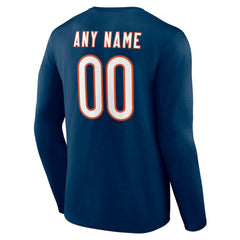 Chicago Bears  Team Authentic Personalized Name & Number Long Sleeve T-Shirt