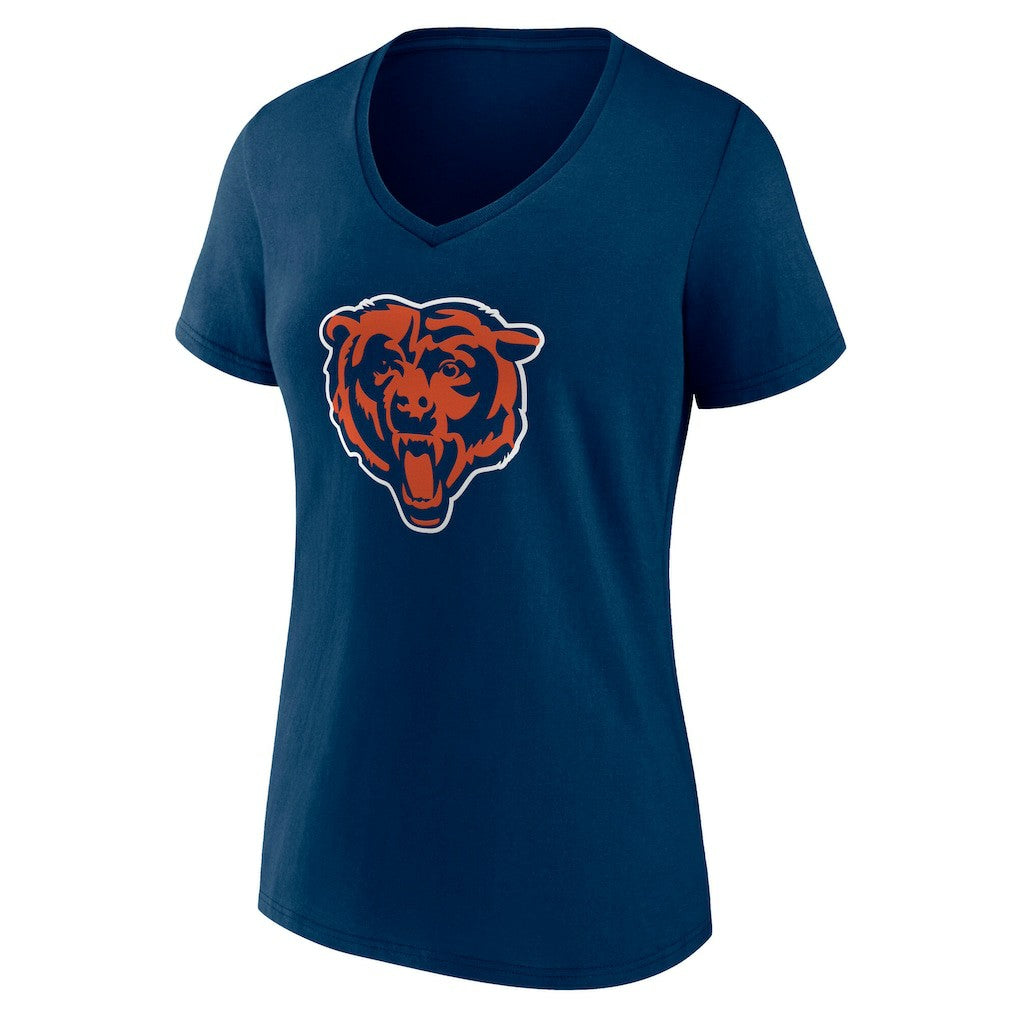 Chicago Bears  Women's Team Authentic Personalized Name & Number V-Neck T-Shirt