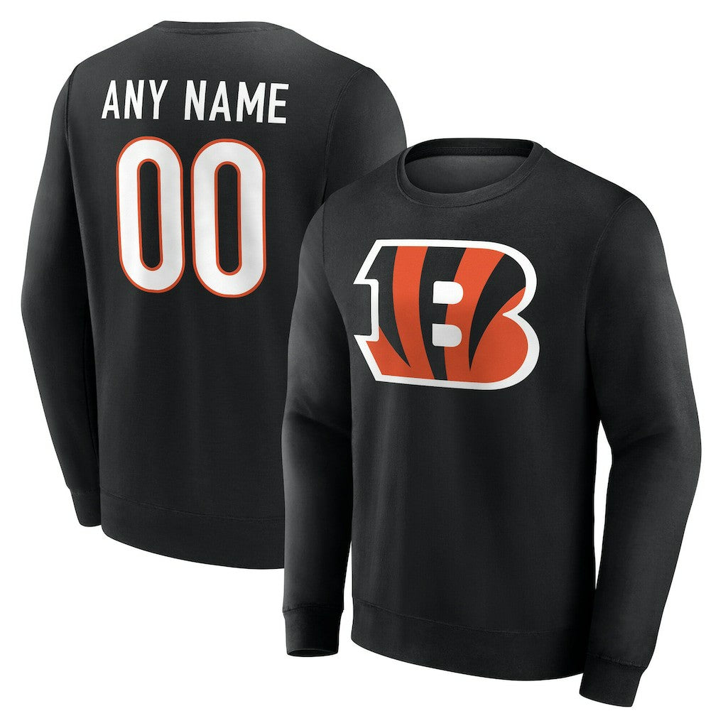 Cincinnati Bengals  Team Authentic Personalized Name & Number Sweatshirt