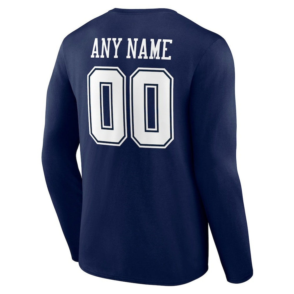 Dallas Cowboys  Team Authentic Personalized Name & Number Long Sleeve T-Shirt