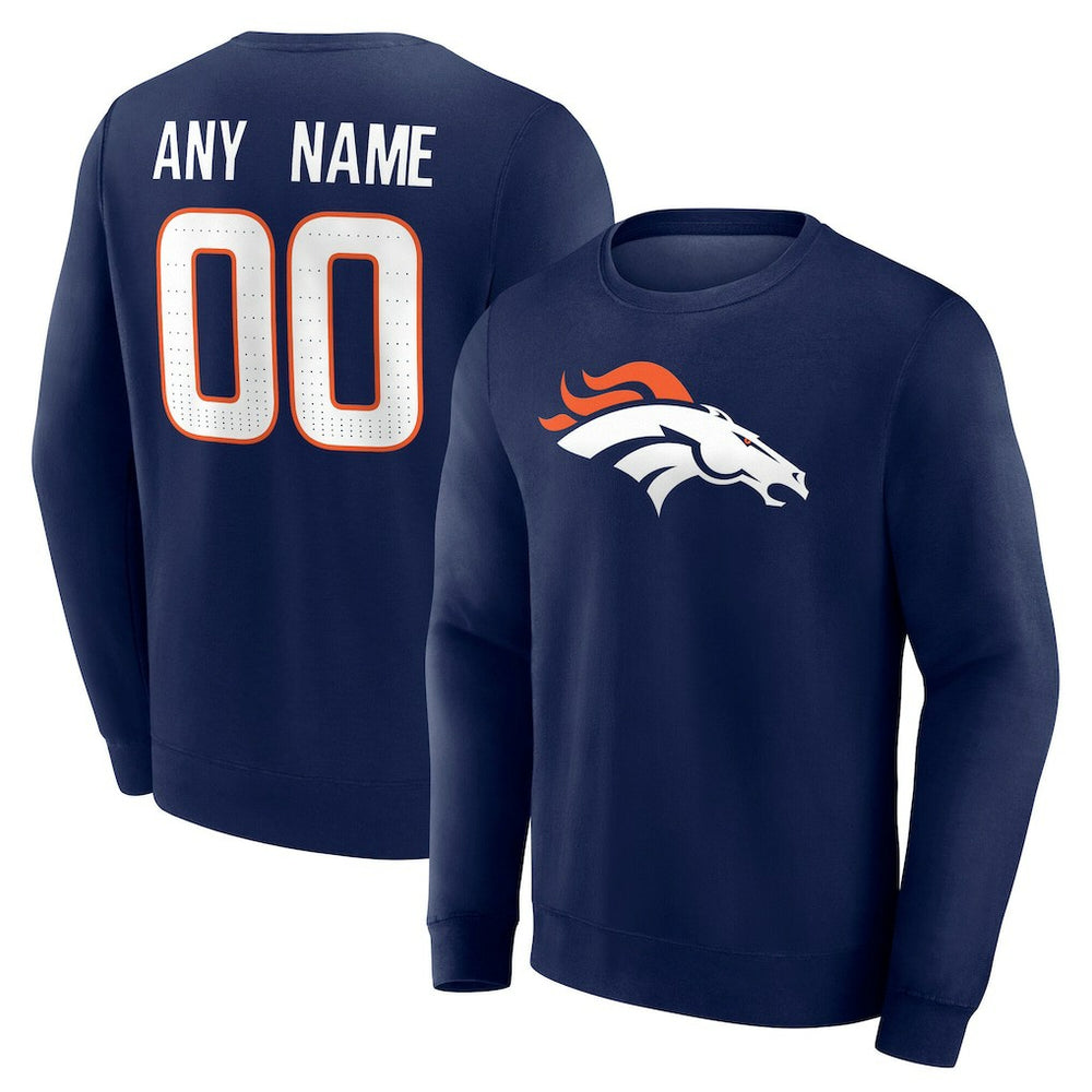 Denver Broncos  Team Authentic Personalized Name & Number Sweatshirt