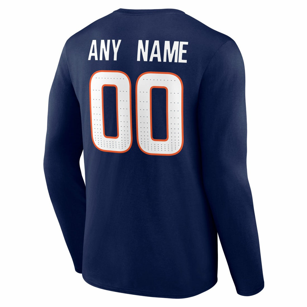Denver Broncos  Team Authentic Personalized Name & Number Long Sleeve T-Shirt