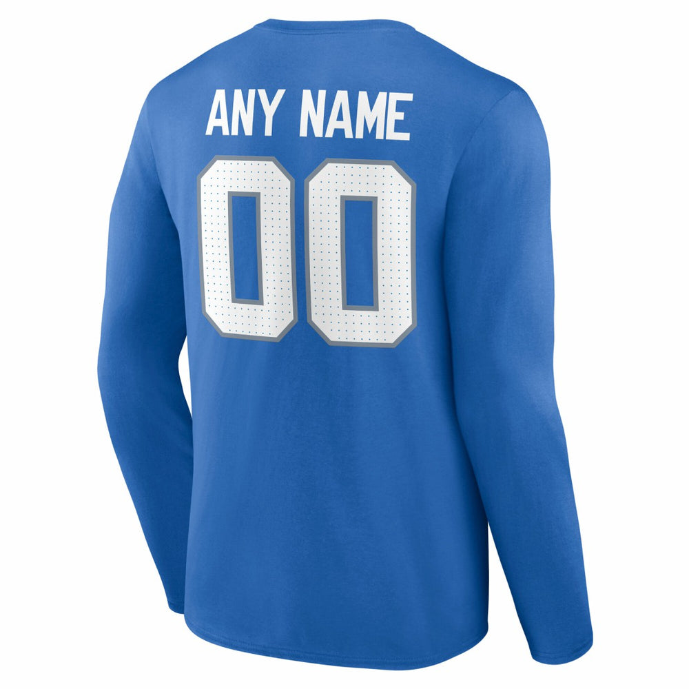 Detroit Lions  Team Authentic Personalized Name & Number Long Sleeve T-Shirt