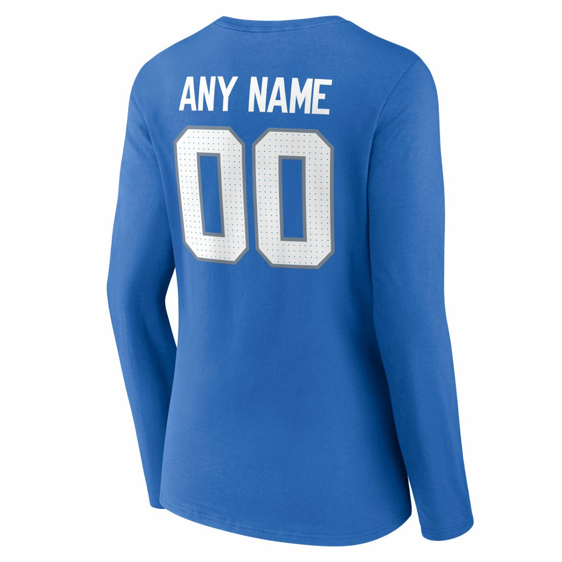 Detroit Lions  Women's Team Authentic Personalized Name & Number Long Sleeve V-Neck T-Shirt
