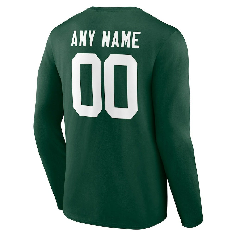 Green Bay Packers  Team Authentic Personalized Name & Number Long Sleeve T-Shirt