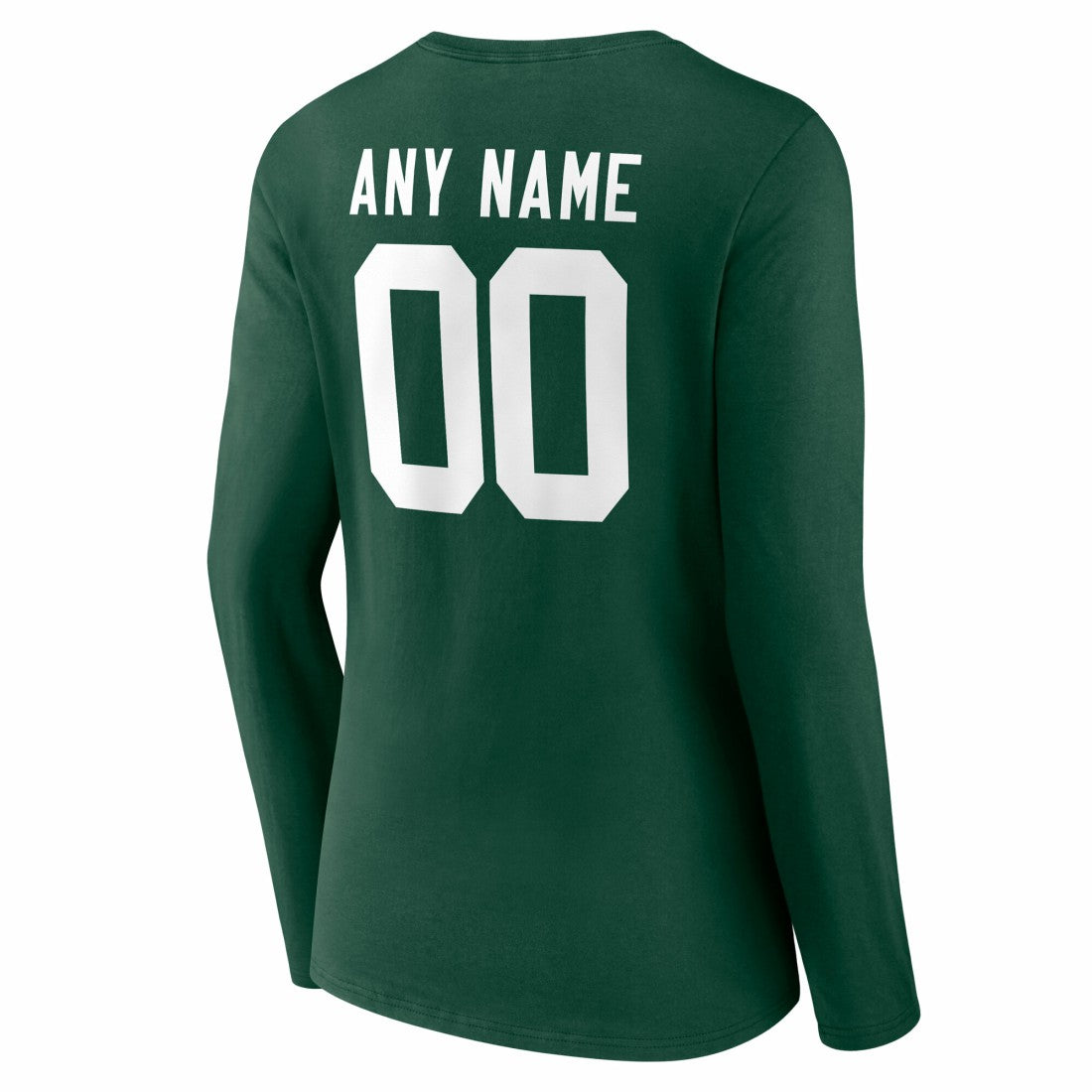 Green Bay Packers  Women's Team Authentic Personalized Name & Number Long Sleeve V-Neck T-Shirt