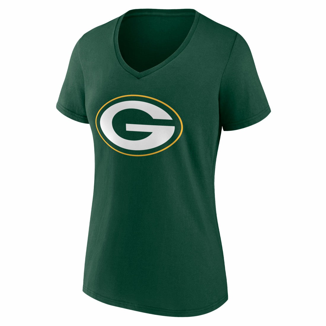 Green Bay Packers  Women's Team Authentic Personalized Name & Number V-Neck T-Shirt