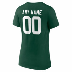 Green Bay Packers  Women's Team Authentic Personalized Name & Number V-Neck T-Shirt