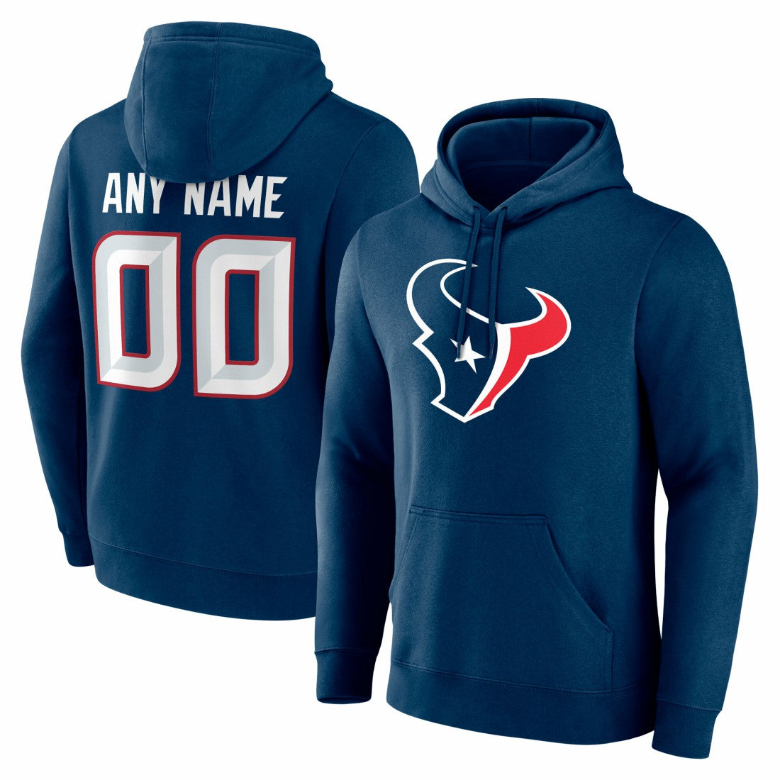 Houston Texans  Team Authentic Personalized Name & Number Hoodie